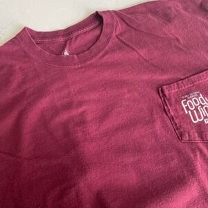 Disney California Adventure Food & Wine Festival 2022 Pocket T Shirt XL Burgundy